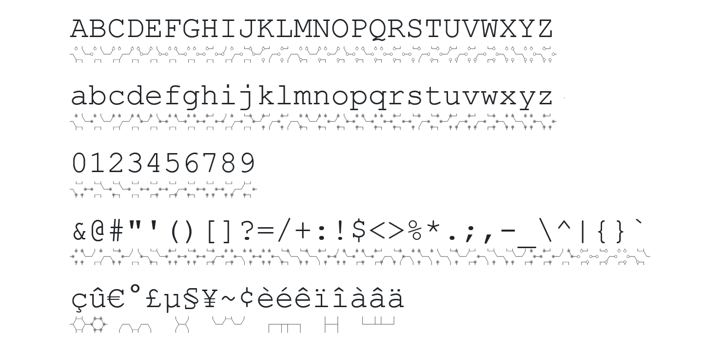 Hex Braille Regular Font preview